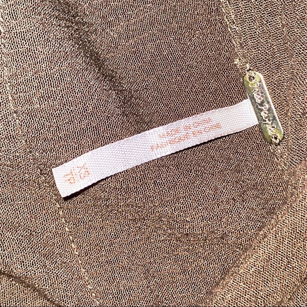 3/20 🎉 Free People- Brown High-Low Oversized Button-Up, XS (runs large) - Picture 5 of 6